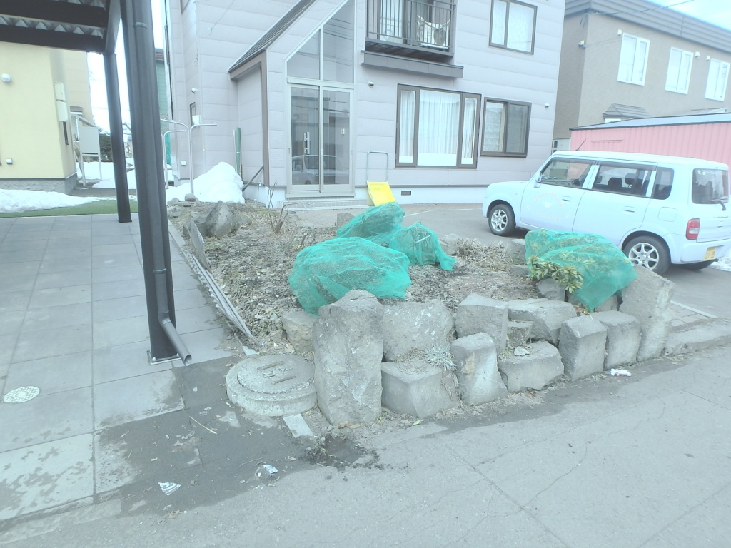 札幌市　ブロック花壇