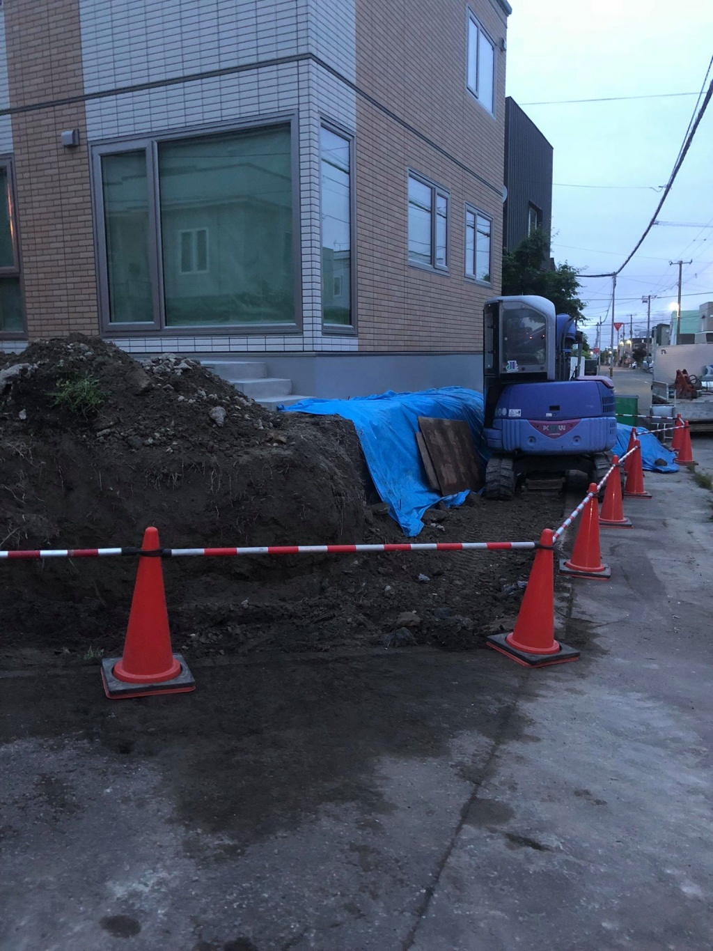 掘削中