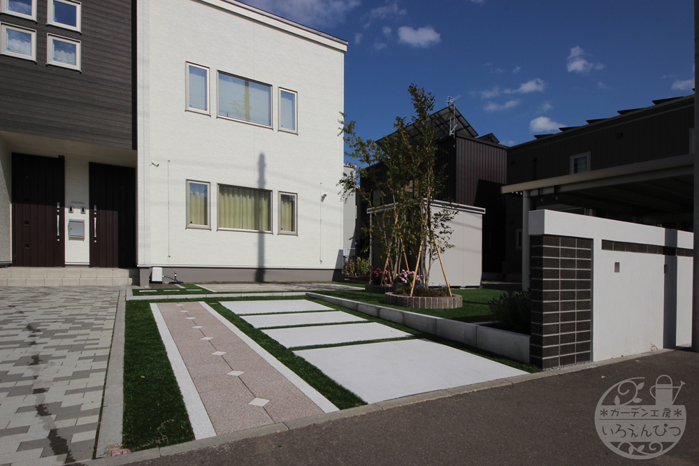 札幌市手稲区｜シンプルに！スタイリッシュに！トータル外構デザイン
