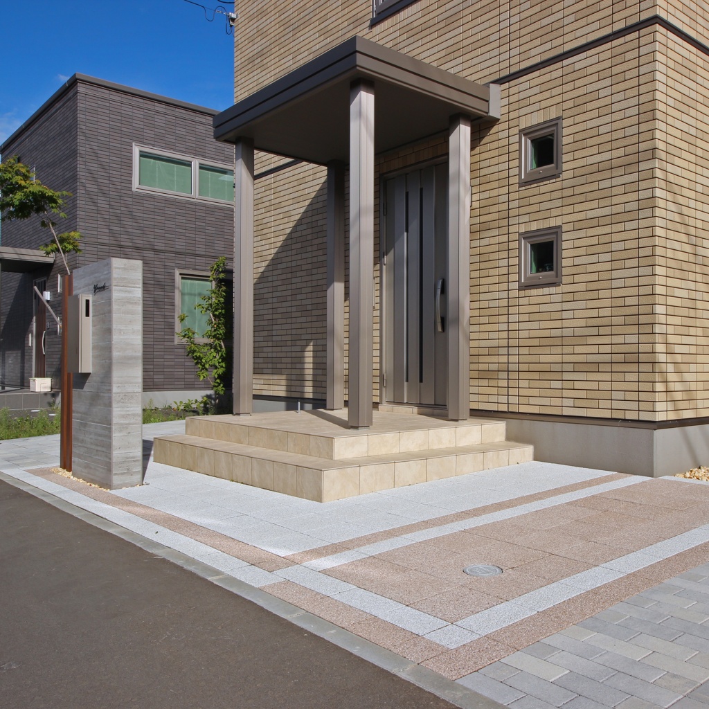 札幌市西区｜インターロッキングブロックでトータルスペースデザイン