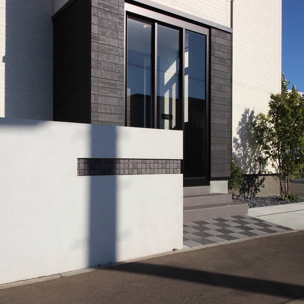 札幌市北区｜塗壁と土間コンクリート｜シンプルにスタイリッシュにデザイン