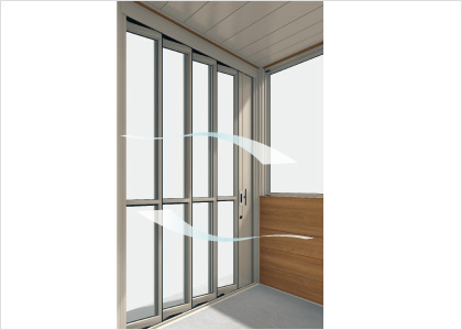 ルーバー引き戸