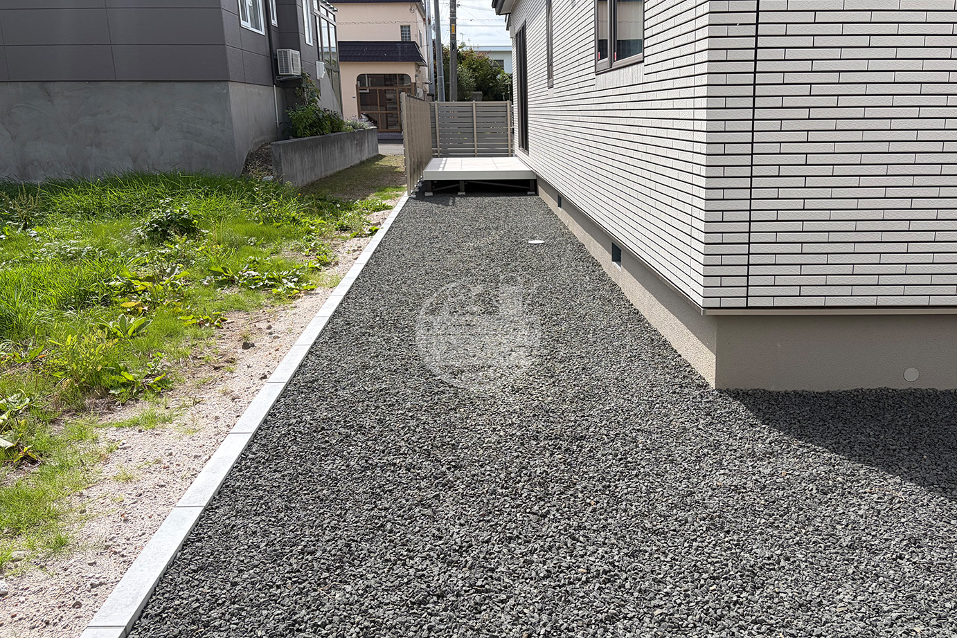 砂利敷き
